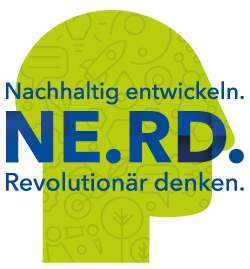 Logo NE.RD Nachhaltig entwickeln - Revolutionär denken.